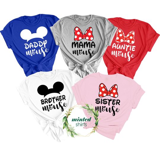 Mommy and Me Disney Shirts, Disney Family Matching Shirts, Family Mouse