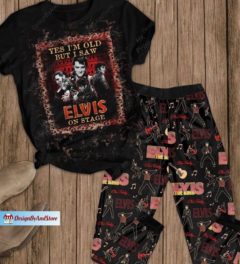 Elvis Presley Pajamas Set, Elvis Presley Shirt, Elvis Presley Holiday Pajamas