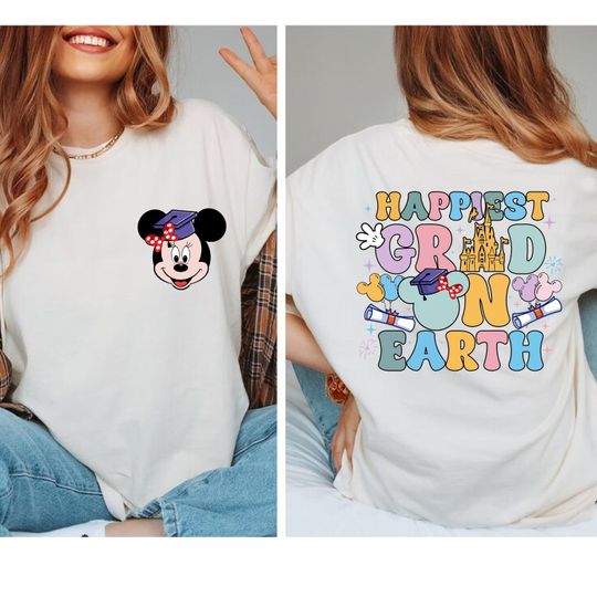 Minnie Graduation Shirt, Happiest Grad Shirt, Disney Graduation Shirt, Minnie Grad Shirt