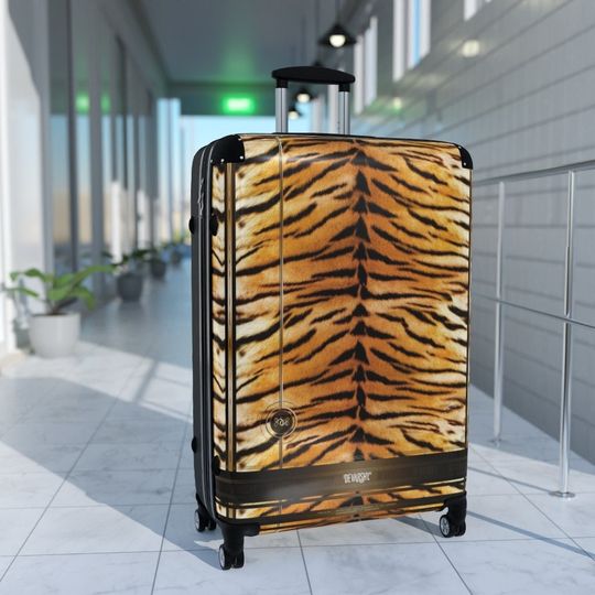 Tiger Print Suitcase 3 SIZES Carry-on Suitcase Tiger Skin Luggage Animal Print Suitcase