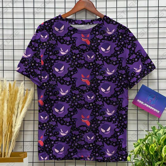 Gengar Emotes T-shirt, Animer T-shirt, Cartoon T-shirt