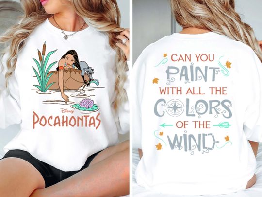 Disney Pocahontas Meeko Afternoon Dreaming Shirt, Can You Paint With All The Colors Of The Wind T-shirt