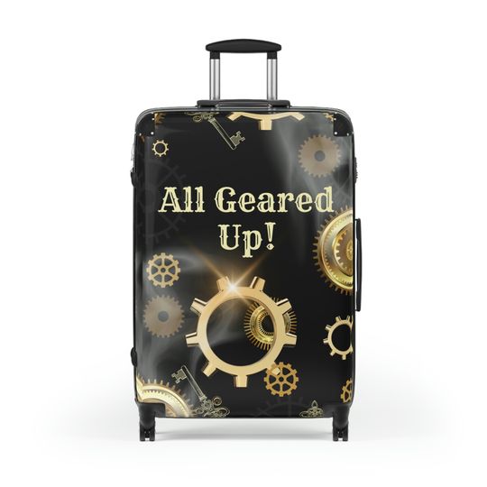 Steampunk Themed Suitcases/ Steampunk Luggage/ Luggage for her/ Luggage for him