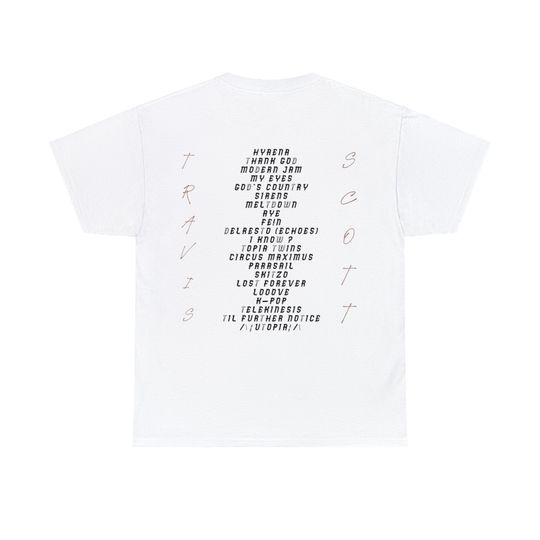 Utopia Travis Cactus Jack T-Shirt Album Utopia Viral Unisex