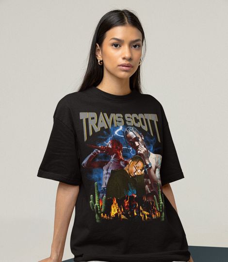Retro Travis la Flame, Travis Cactus Jack Tee, Bootleg Retro