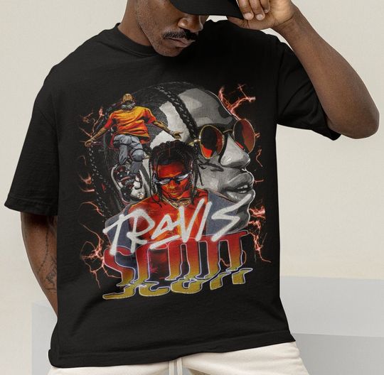 Retro Travis la Flame, Travis Cactus Jack Tee