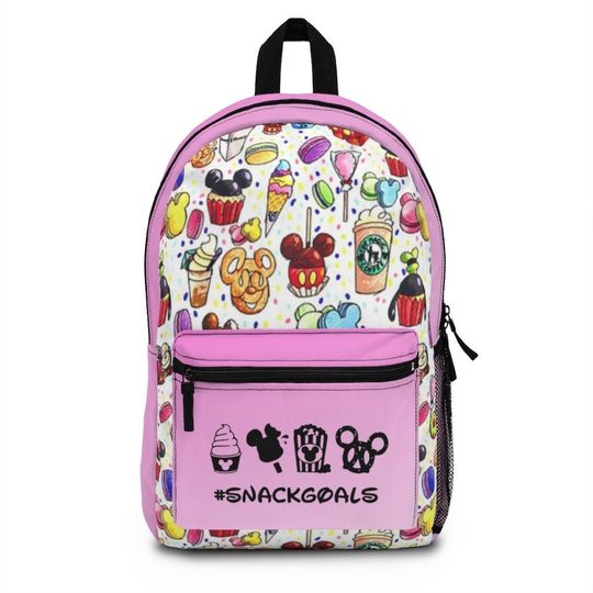 Pink Ombre Snack Goals Disney World Custom Gift School Backpack