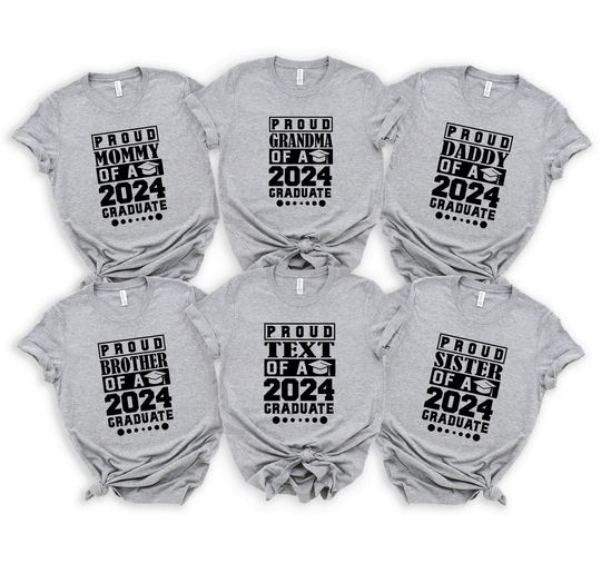 Proud Of A 2024 Graduate Custom Shirt,Proud Senior 2024 Tshirt,Proud Family Shirt,Proud Senior Graduate Shirt,2024 Proud Shirt,Custom Senior