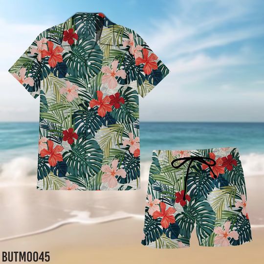 Floral Tropic Hawaii Shirt | Leaves Men's Hawaiian Shirt
