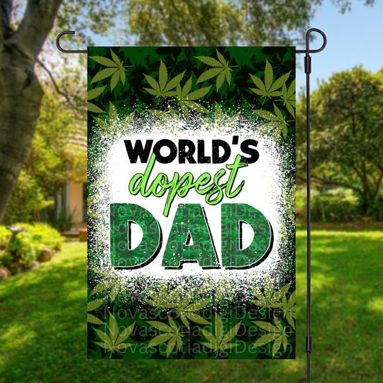 Garden Flag Sublimation Design, Funny Dad Flag, Funny Father's Day Flag