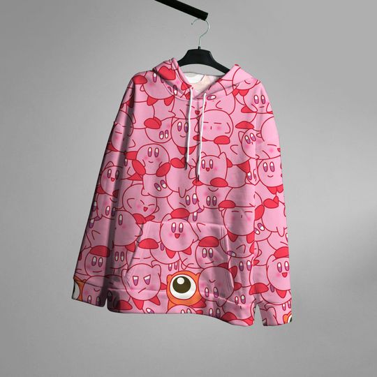 Kirby Hoodie Shirt Japanese Anime Hoodie Shirt Gift