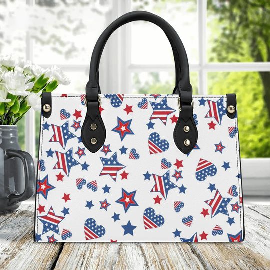 America Stars and Hearts Bag, July 4th/Memorial Day design ladies handbag