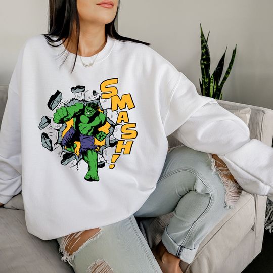 Unisex 90s The Incredible Hulk Smash Sweatshirt