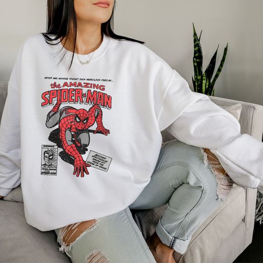 Unisex Vintage 90s Marvel The Amazing Spider Man Sweatshirt