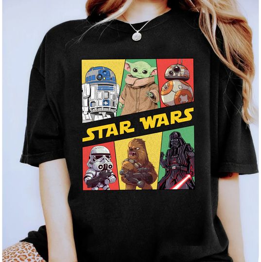 Retro Star Wars Characters May The Fourth Be With You Shirt, Disney Star Wars Day Shirt