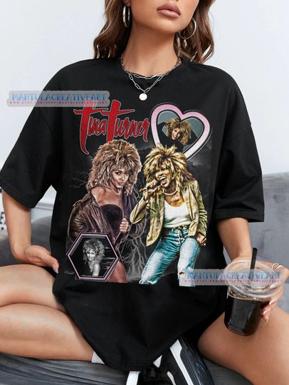 Tina Turner Bootleg Style Tee - Tina Pop Bootleg T Shirt - Vintage Style Tina Turner Shirt