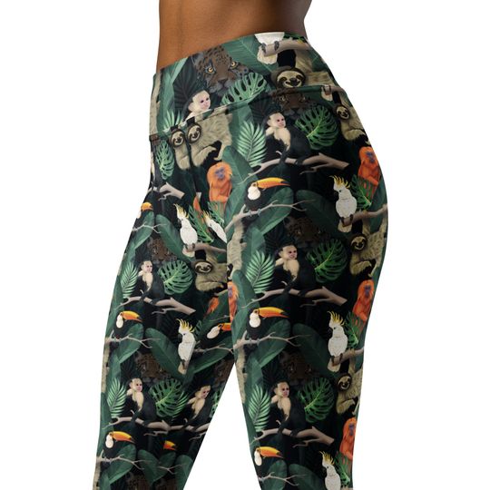 Be Wild Animal Print Moisture Wicking Fabric Athletic Yoga Leggings