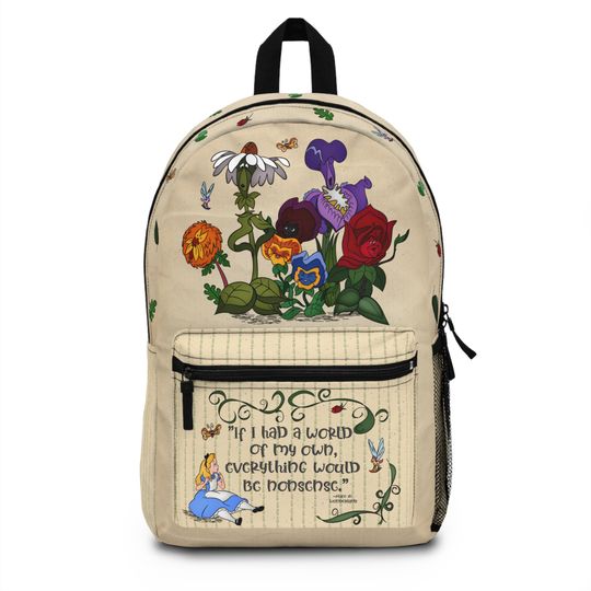 Disney's Alice in Wonderland Parks Backpack, Large Capacity Waterproof Backpack, Disney Vacation Bag