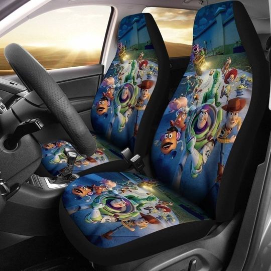 Toy Story Car Seat Covers Set | Woody Buzz Lightyear Car Accessories | Bo Peep Slinky Dog Seat Cover For Car