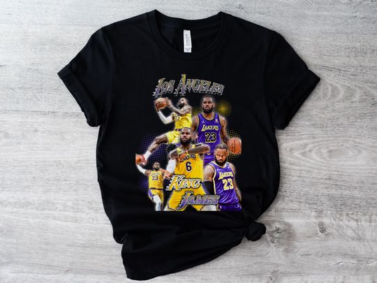 King James La Lakers Lebron James Los angeles,Vintage Graphic NBA Basketball T-Shirt