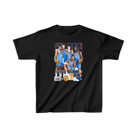 OKC Thunder Kids Slam Shai J Dub Chet Josh Giddey Lu Dort Basketball Youth T-Shirt