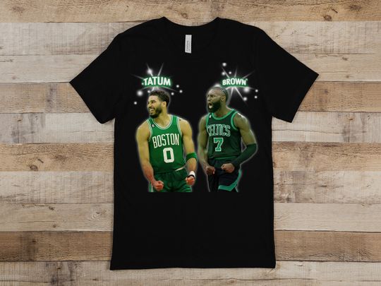 Jayson Tatum Jaylen Brown Celtic Boston Tatum Brown Duo Vintage Airbrush Basketball T-Shirt