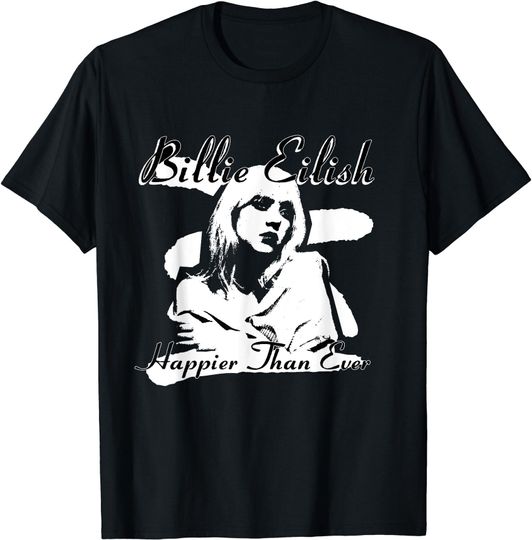 BILLIE EILISH Retro T-shirt - Billie Eilish Tee,Billie Eilish