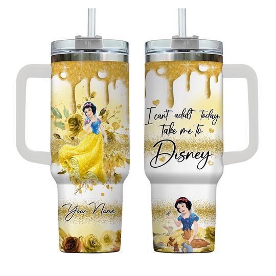 Snow White Tumbler 40oz, Custom Disney Princess Tumbler