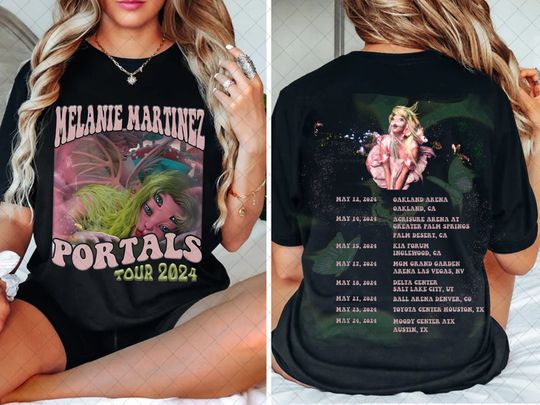 Melanie Martinez The Trilogy Tour 2024 T-Shirt, Portals Album Melanie Martinez Merch Double Sided T-Shirt