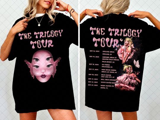 Pink Alien The Trilogy Tour 2024 Portals Album Melanie Martinez Double Sided T-Shirt