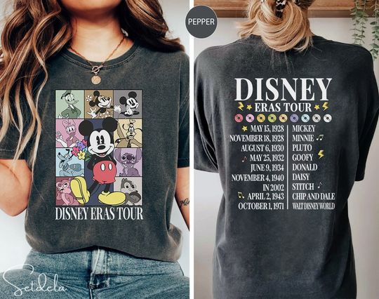 Disney Eras Tour   Shirt, Mickey And Friends Tour Shirt, Vintage Disney Shirt