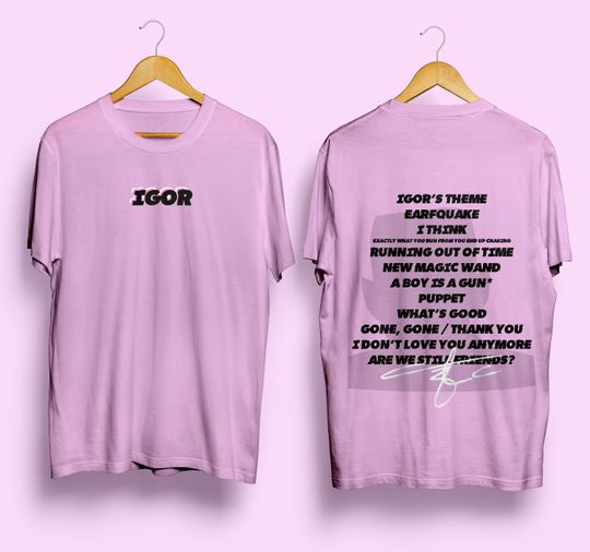 Tyler, The Creator Igor Rapper Pink Graphic Oversized Rapper Double Side T-shirt