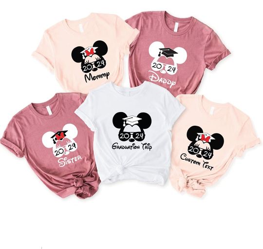 Disney Family Graduation Shirts,2024 Graduation Trip Tshirts,Disney Family Grad