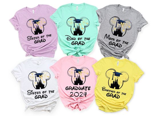 Personalized Disney Custom Graduation Shirts, Graduation Shirt, Class of 2024