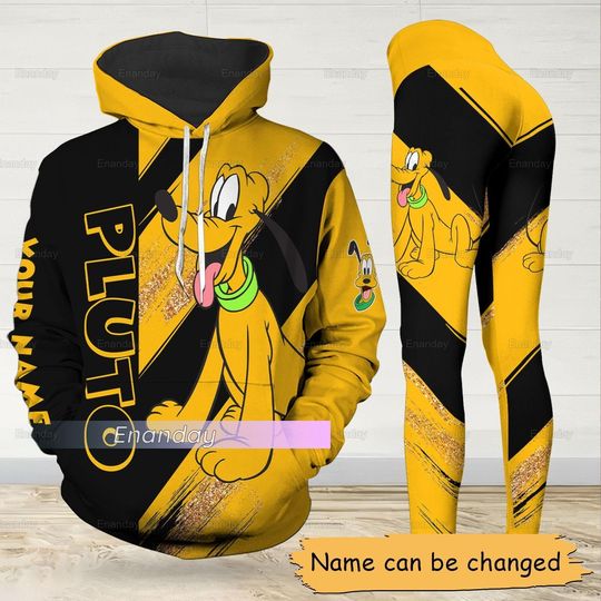 Pluto Hoodie/Leggings, Custom Pluto Dog Hoodie, Disney Pluto Hoodie, Pluto Workout Leggings