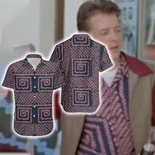 Time Traveling Teenager Hawaiian Shirt, Iconic 80s Movie Character Hawaiian Shirt, 3D All Over Print Hawaiian Shirt, Hawaii Trendy Shirt