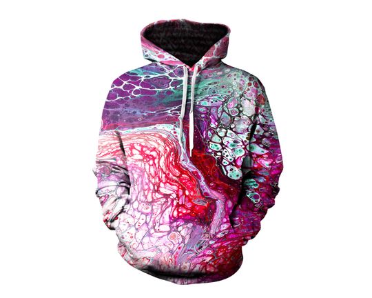 Psychedelic Marble Painting Hoodie - Trippy Hoodies - Graphic Sweater - Festival Clothing