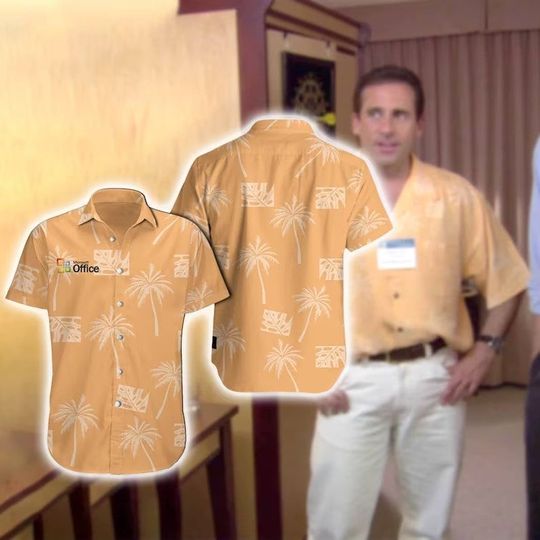 Awkward Boss Inspired 3D Hawaiian Shirt, Aloha Summer Beach Shirt, Comedy Series Boss Summer Beach Shirt, Short Sleeve Hawaiian Shirt