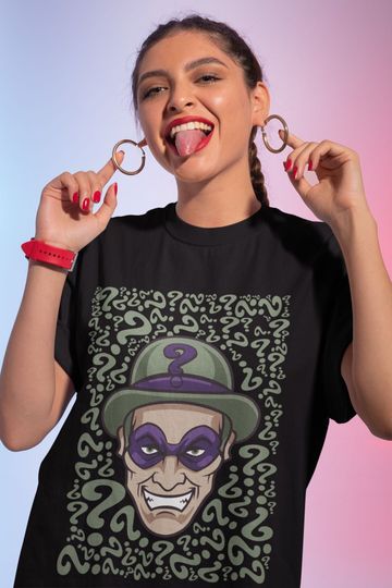 Unisex The Riddler T-Shirt -The Riddler Symbols Shirt,Super Hero Movie Shirt,Dc Comics Shirt,Vintage 90s Shirt,The Riddler Shirt,Riddler Tee