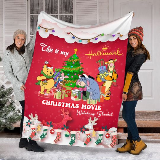 Disney Christmas Winnie the Pooh Blanket
