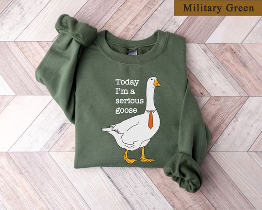Today I'm A Serious Goose, Silly Goose Sweatshirt