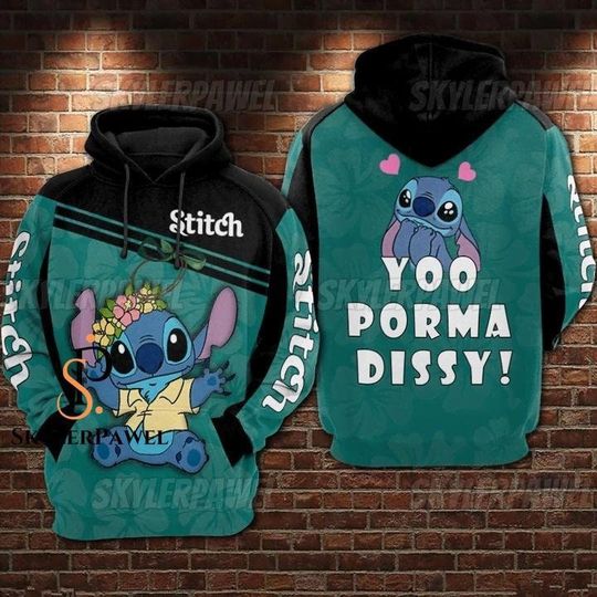 Stitch Hoodie, Cute Stitch Hoodie, Disney Stitch 3D Hoodie