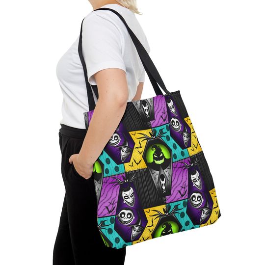 Disney Nightmare Before Christmas Inspired Fan Art Hand Drawn Tote Bag
