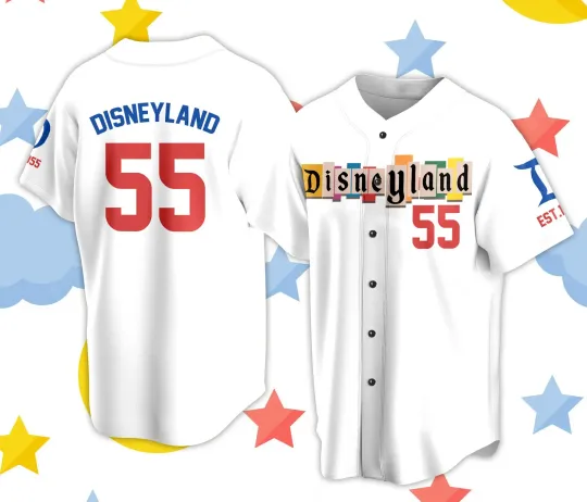 Disneyland Magic Kingdom Est 1955 Baseball Jersey