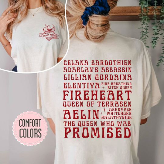 Gold Fireheart Aelins Alias tshirt,  Throne of Glass