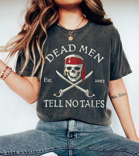 Disney Disney Pirates of the Caribbean Dead Men Tell No Tales Shirt, Disneyland Family Vacation Tee