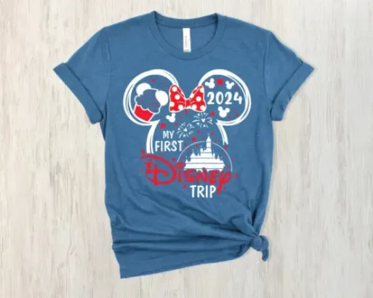 My First Disney Trip 2024 Shirt, Custom Disney Family Vacation Shirts