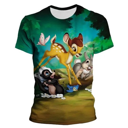 Disney Classic Cartoon Movie Bambi 3D T-shirt