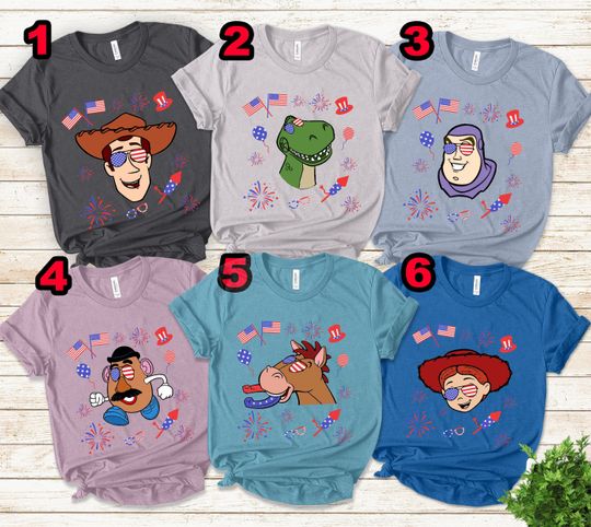 Personalized Disney Toy Story Sunglasses 4th of July Shirt, Toy Story Characters