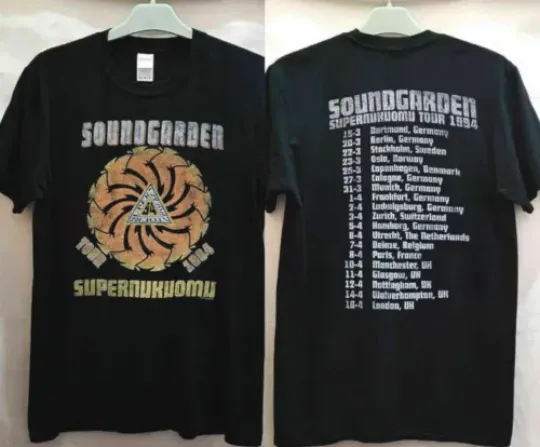 Soundgarden Superunknown Tour 1994 T-Shirt Double Sides For Fans